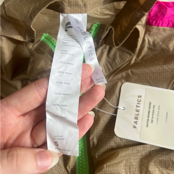 Fabletics Nylon Colour-Block Jacket (size S) - Picture 6 of 7